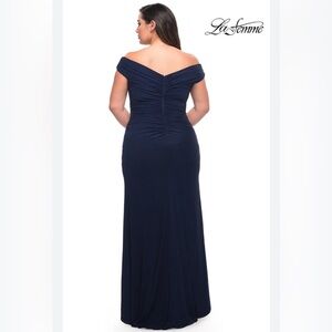 Navy blue formal dress from the La Femme Curve collection NWOTS